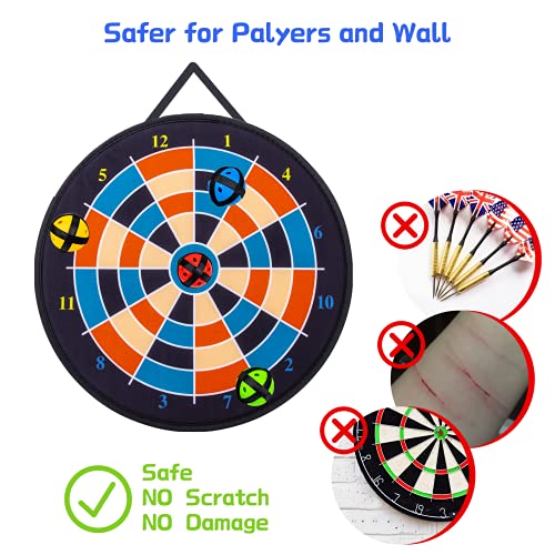 ROYPOUTA Dart Board for Kids, 26 inch Velcro Dart Board with Balls for