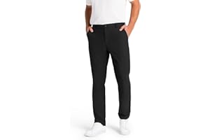 SNOWTEN Mens Classic Fit Golf Pants Stretch Work Dress Pants 30''/32''/34'' Lightweight Casual Pants with Pockets