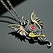 AMAZING 'Gear Dragon' Pendant Necklace in GIFT BOX | Steampunk Gem Style w/ Full Chain