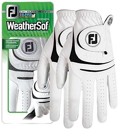 New (2 Pack) FootJoy WeatherSof Ladies Golf Gloves - For Ladies, Worn on Left Hand (Medium Large)