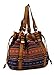 Scarleton Striped Pattern Jacquard Drawstring Bag H156725 -Camel Brown