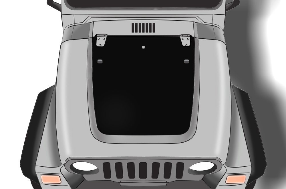 Best Blackout Hood Graphics 3M Vinyl Decal Wrap Kit  Matte Black