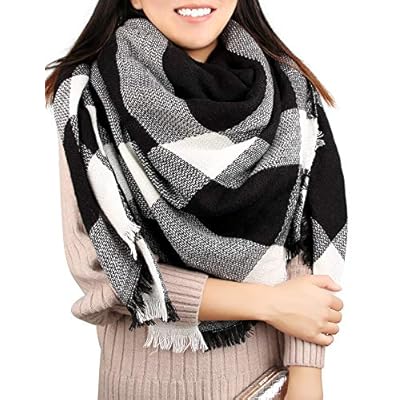 Winter Blanket Scarf Women Warm Soft Tartan Large Square Shawl Wrap Oversize Winter Blanket Scarf Women Warm Soft Tartan Large Square Shawl Wrap Oversize