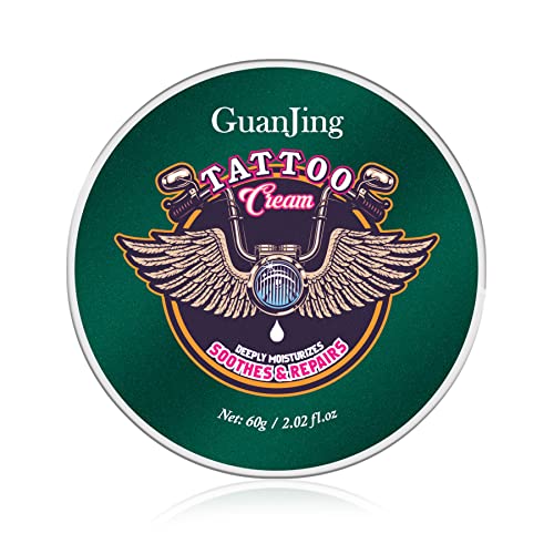 GUAN JING Tattoo Soothes & Repairs Cream,Healing Damaged Skin, Fresh Tattoo Aftercare 2.02 Oz 40g
