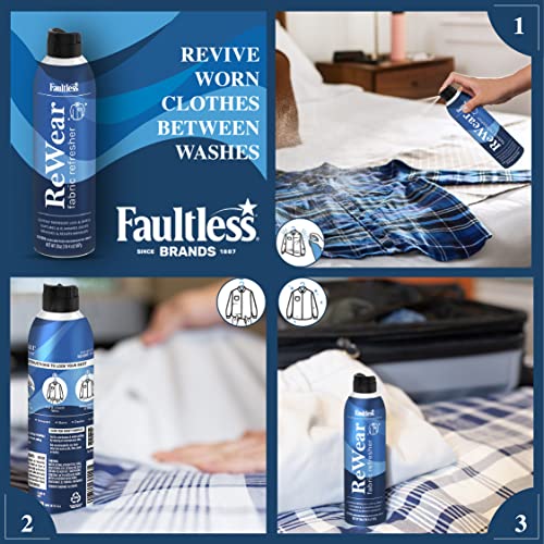 Faultless ReWear Dry Wash Spray for Clothing Wrinkle Remover, Fabric