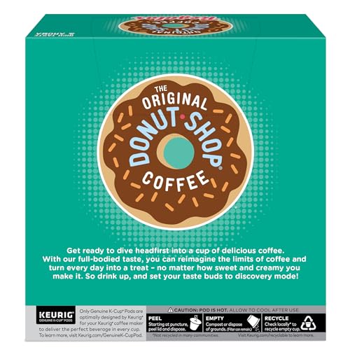 THE ORIGINAL DONUT SHOP REGULAR, SINGLE-SERVE KEURIG K-CUP PODS, MEDIUM ROAST COFFEE PODS, 32 COUNT