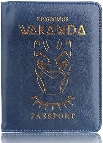 certainPL Leather RFID Blocking Passport Wallet Travel Passport Holder Passport Cover Case for Men Women (Dark Blue)