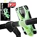 Universal Bike Phone Holder, Bicycle Handlebar Stroller Cell Phone Mount for iPhone 8 7 6S Plus 5 SE Samsung Galaxy S8 S7 Note 6, 4 to 6 Inch Smartphone - Luminous Green (Glow in The Dark)