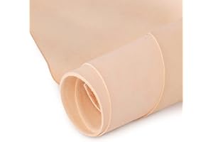 INGGUISE Vegetable Tanned Leather Sheets for Crafts Tooling Leather Square Veg Tan Leather 1.8-2.1mm Full Grain Leather Pieces Genuine Cowhide Leather for Crafts Sewing Hobby Workshop 6"x12"