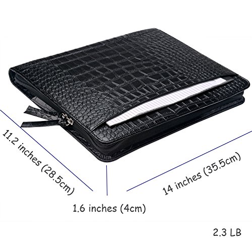 iPad Keyboard Portfolio, Zipper Padfolio Organizer Folio Case with Bluetooth Keyboard for 9.7 inch iPad Pro