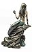 Ocean Goddess Mermaid Sitting On Sea Rock Holding Sconce Figurine Coastal Marine Statue Home Decor