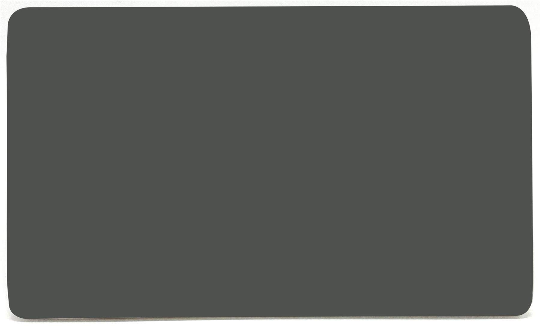 Trendi Switch Artistic Modern Glossy Decorative Screwless Standard Double Wall Blanking Plate for Electrical Sockets, Outlet with Screws in Charcoal Grey - ART-2BLKCH