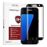 OMOTON Samsung Galaxy S7 Glass Screen Protector - [Full Coverage] [High Definition] [9H Hardness] [Bubble Free] Tempered Glass Screen Protector for Samsung Galaxy S7, Black