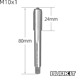 Burkit M10 X 1 Tap and Die Set, M10 x 1.0 Machine