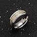 JAJAFOOK Men 8mm Wide Luminous Effect Stainless Steel Music Piano Ring Glow in The Dark,Gold，7