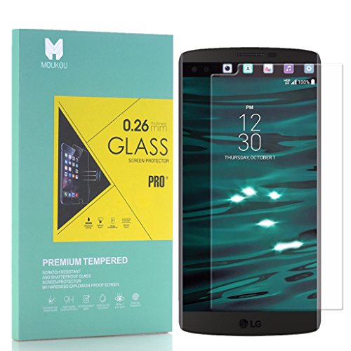 MOUKOU LG V 10 Screen Protector Tempered Glass Premium Film Screen Protectors for LG V 10