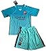 Messi #10 FC Barcelona 2016-2017 Champions League 3rd Jersey with Shorts for Kids