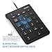 Wired Number Pad, Jelly Comb Ultra Slim Portable 22-Key Wired Numeric Keypad with Multi-Function for Laptop, PC, Desktop, Notebook and More - Black