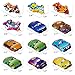 Easter Eggs Filled with Mini Pull-Back Vehicle Toys (12 Pcs); Cartoon Cars & Airplanes Set for Easter Theme Party Favor, Easter Eggs Hunt, Basket Filler, Classroom Prize Supplies.