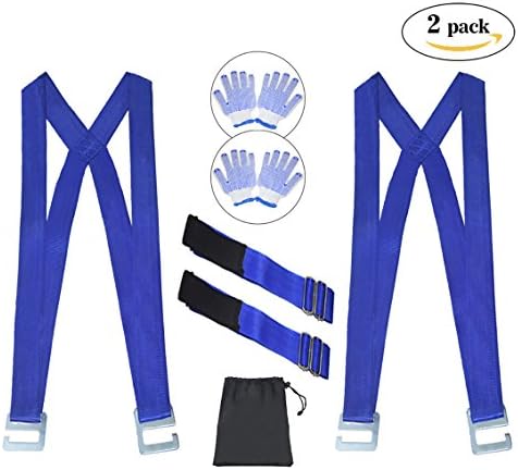 Moving Straps, Moving and Lifting Straps Easily Move, Lift, Carry, And Secure Furniture, Appliances, 2 Person Moving Tool Blue (blue)