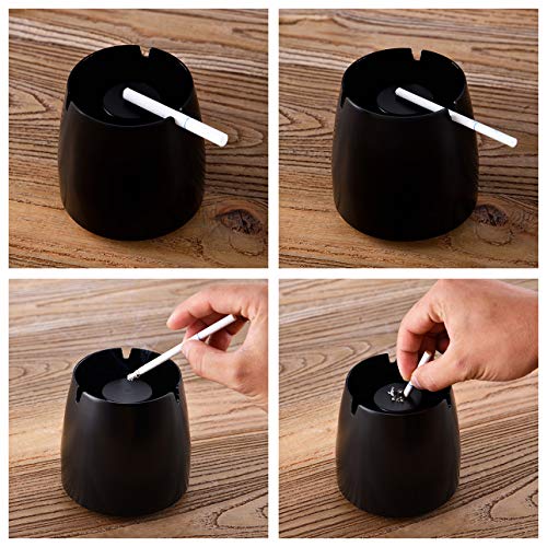 INONE Ashtrays with Lid for Cigarette, Stainless Steel Ashtray for Outdoors, Patio, Yard, Home