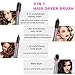 Hair Dryer Brush, Upgraded One Step Hot Air Brush, Hair Volumizer Curler Straightener Styler, 4 IN 1 Detachable Brush Kit with Interchangeable Brush Head, Negative Ionic Ceramic Electric Blow Combothumb 1