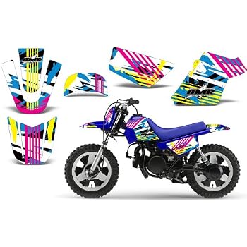 Yamaha PW50 Graphics Kit 1990-2023 - White/Blue/Black Motocross Decal Set