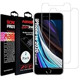 2 Pack for iPHONE SE 2020 screen protector Tempered glass 9H Scratch Resistance, Anti Bubble, Protective Film Cover