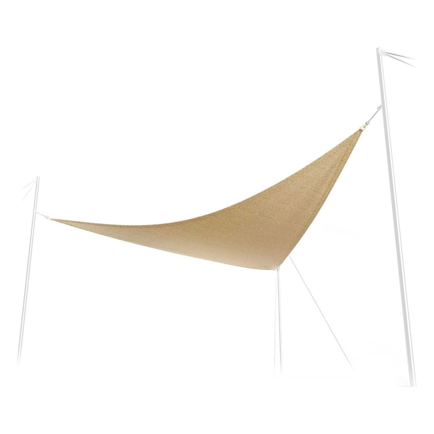 Shade Awning 4 x 4 x 4 m – UV Protection and Waterproof, Sun and Rain Resistant for Garden, Patio and Patio, Triangular Design in Polyester