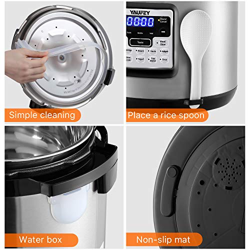 image for Electric Pressure Cooker, Yaufey 6.3QT 12-in-1 Programmable Pressure C