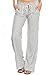 Allora Betsy Red Couture Women's Drawstring Linen Pants