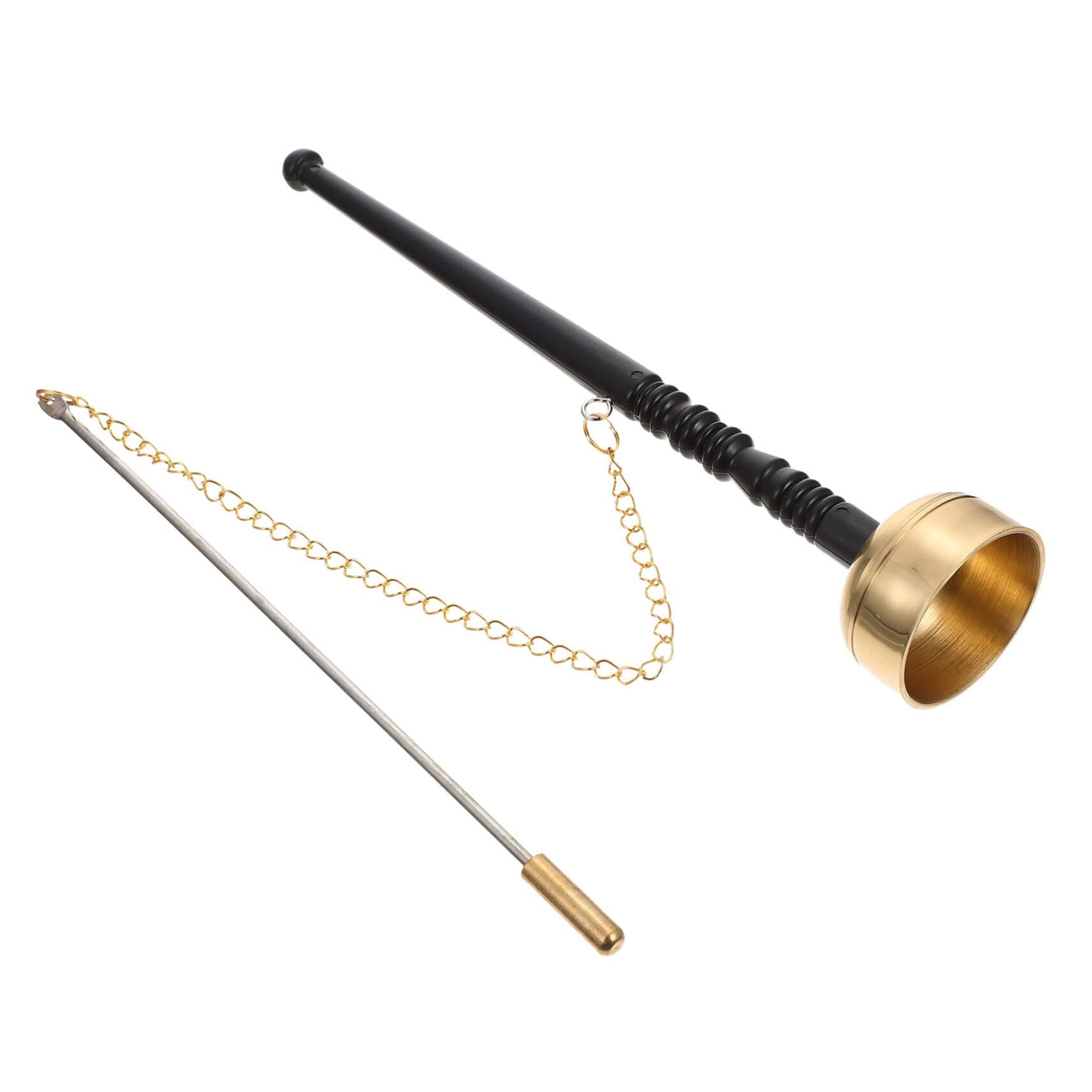 SUPVOX Copper Yin Qing Bell - Decorative Buddhist Temple Instrument for Meditation and Prayer 5.5 X 5.5 X 10.2 Inches