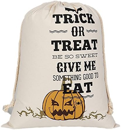 ASeir Halloween Candy Bag Bundle Pocket Drawstring Storage Bag Satchel Rucksack (D)
