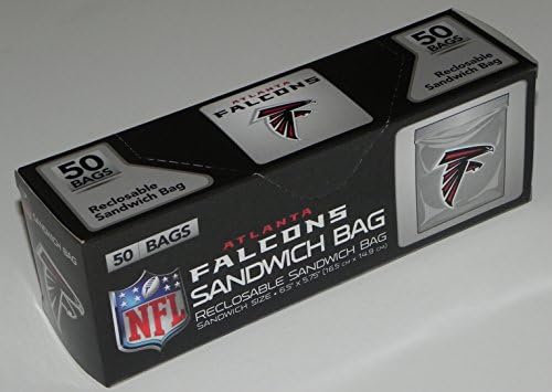 Atlanta Falcons Sandwich Press to Close Bag (Pack of 50)