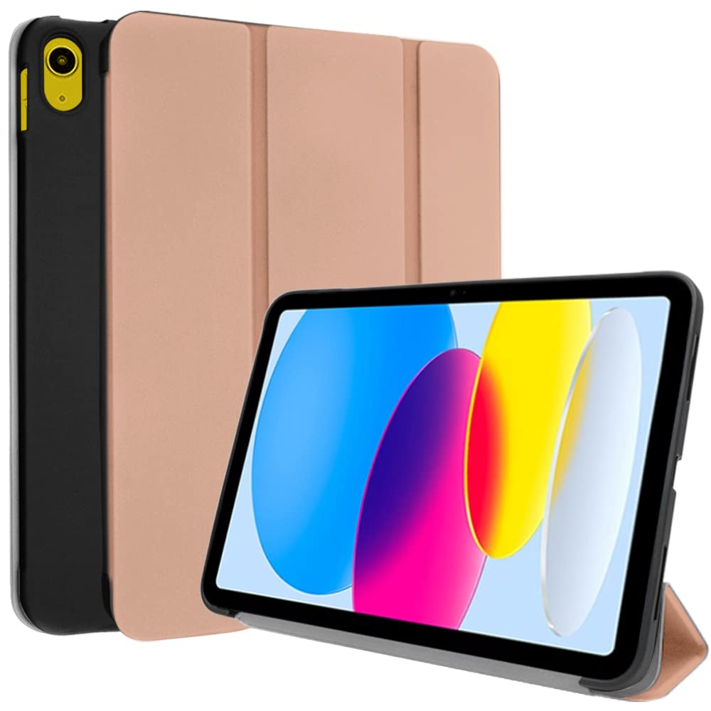 TECHGEAR Smart Case for iPad 11th Gen (2025 A16) & 10th Gen (2022), Slim Tri-Fold Stand Cover with Corner Protection, Auto Wake/Sleep, for iPad A16 11" / 10.9" - Rose Gold โ image 1