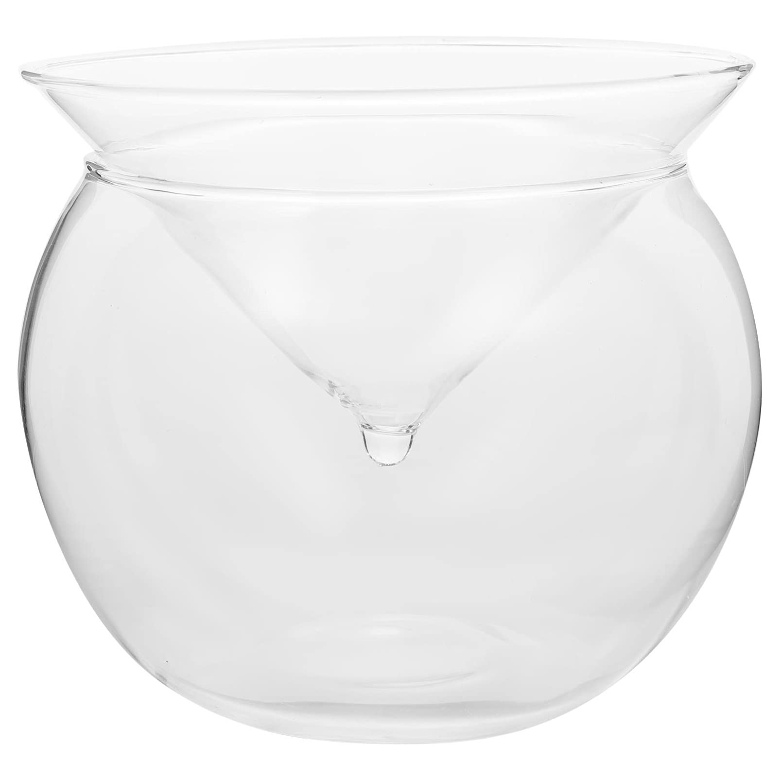 Lurrose Stemless Martini Glasses with Chiller Cocktail Glass with Cavier Server Bowl Caviar Dish for Margarita Martini Manhattan Cocktails
