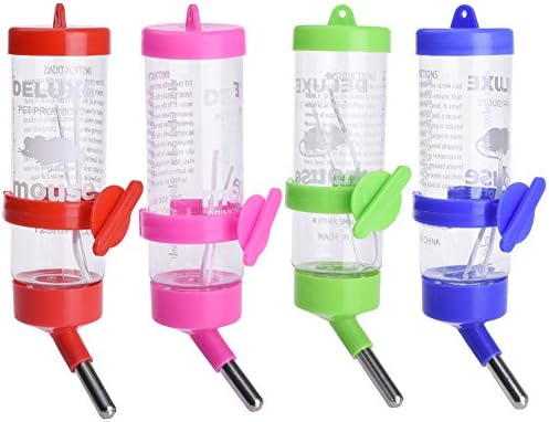 La favorita® Stainless Steel Travel Water Fountain Drinking Bowl Bottle Small Animal Parrot Hamster Rabbit
