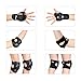JBM Children Cycling Roller Skating Knee Elbow Wrist Protective Pads--Black / Adjustable Size, Suitable for Skateboard, Biking, Mini Bike Riding and Other Extreme Sports