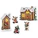 Woodland Cabin Moose Christmas Village Set