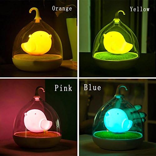 Colorful 3D Bird Cage USB Rechargeable LED Baby Night Light Beside Lamps Dimmer Vibration Sensor Night Lights -OmenTech
