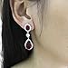 SELOVO Teardrop Drop Dangle Earrings Silver Tone Party Jewelry