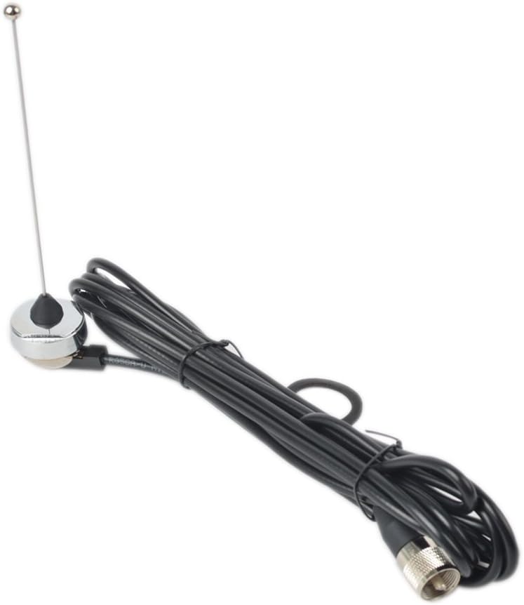 HYS TCJ-N1 VHF NMO 136-174 Mhz Mhz Mobile Vehicle FM Tranceiver 2M Antenna with 13 ft RG58 Coax Cable NMO to UHF PL259 Connector for Yaesu Kenwood HYT Vertex Icom Mobile Radios: GPS & Navigation