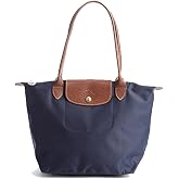 Longchamp Le Pliage Nylon Medium Shoulder Tote in Navy Blue