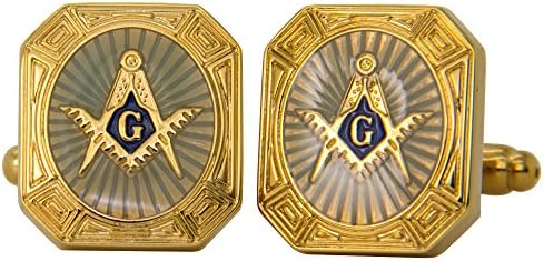 Vittorio Vico Round Corners Masonic Cufflinks