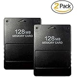 Techinthebox 2 Pack Playstation 2 PS2 Memory Card 128MB-Black