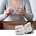 Damero Crochet Hook Case, Organizer Zipper Bag with Web Pockets for Various Crochet Needles and Knitting Accessories, Well Made and Easy to Carry, Medium, Red (No Accessories Included)