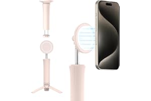 araree Magfie Pod Lite Magnetic Phone Tripod Stand, MagSafe Compatible 360° Rotating Mini Clamp Mount for iPhone and Galaxy S