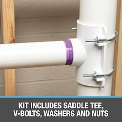 Oatey 4 in. x 4 in. PVC Saddle Tee Kit
