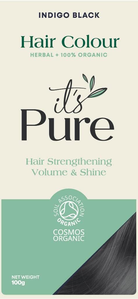 Its Pure Organic Indigo Black Hair Dye 100g by Its Pure