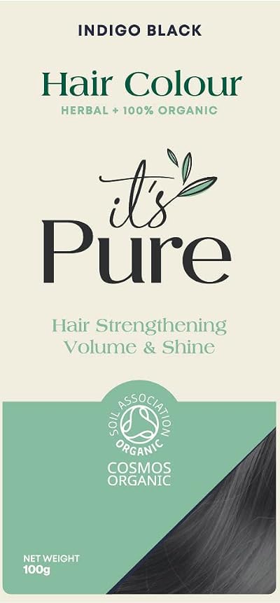 Its Pure Organic Indigo Black Hair Dye 100g by Its Pure